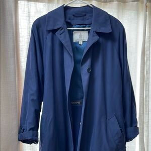 London Fog Blue Trench Coat Timeless Elegance
